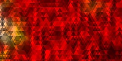 Light Red, Yellow vector texture with lines, triangles.