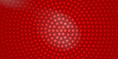 Light Red vector background with small and big stars.