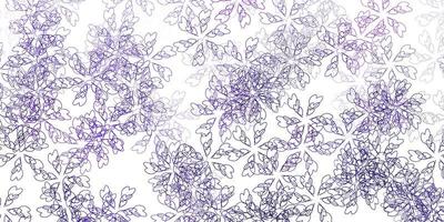 Light purple vector abstract backdrop with leaves.