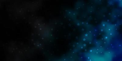 Dark BLUE vector texture with beautiful stars