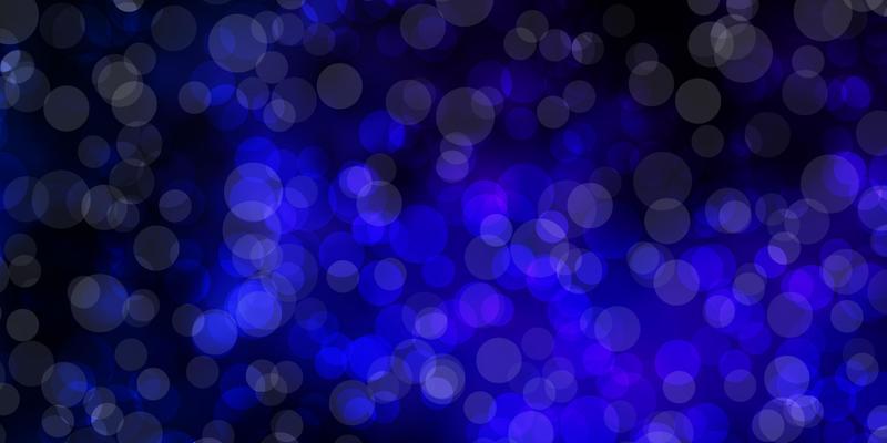 Dark BLUE vector backdrop with circles