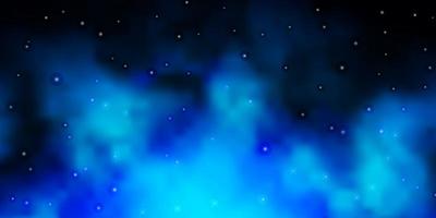 Dark BLUE vector texture with beautiful stars