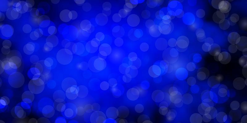 Dark BLUE vector backdrop with circles
