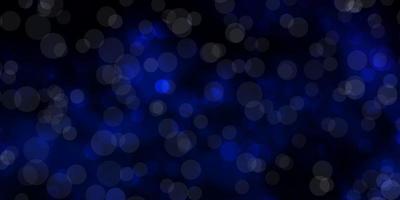 Dark BLUE vector backdrop with circles