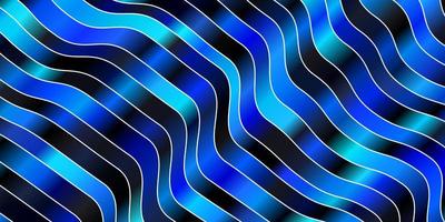 Dark BLUE vector pattern with curved lines