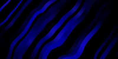 Dark BLUE vector pattern with wry lines