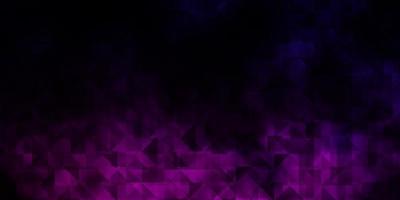 Dark Pink vector background with triangles.