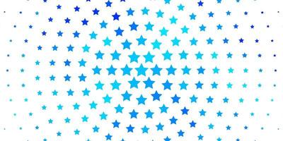 Light BLUE vector texture with beautiful stars