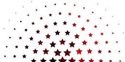 Light Red vector background with small and big stars.