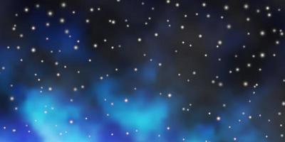 Dark BLUE vector texture with beautiful stars