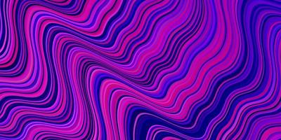 Light Purple, Pink vector background with curved lines.