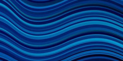 Dark BLUE vector pattern with curved lines
