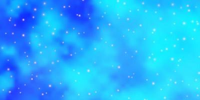 Light BLUE vector template with neon stars