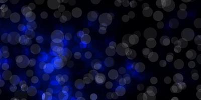 Dark BLUE vector texture with circles