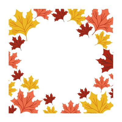 autumn leaves botanical frame