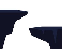 Isolated two cliffs vector design