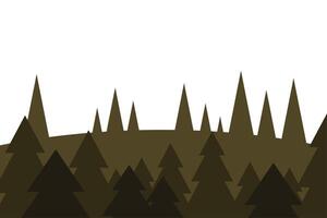 pine trees on mountain vector design