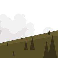 pinos en diseño vectorial de montaña vector