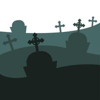 graves with crosses vector design