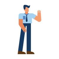 man cartoon with necktie design vector