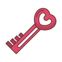 happy valentines day key door with heart vector