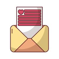 happy valentines day letter with heart vector