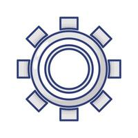 gear setting flat style icon vector