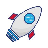 rocket launcher flat style icon vector