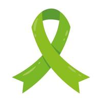 icono aislado de la campaña de cinta verde vector