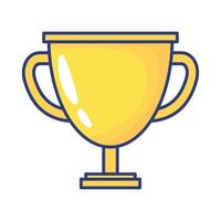 trophy cup award flat style icon vector