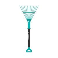 rake gardening tool flat style icon vector