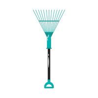 rake gardening tool flat style icon vector