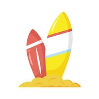 surf boards flat style icon vector