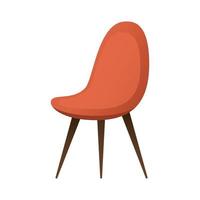 Silla roja muebles aislados icono diseño ilustración vectorial vector