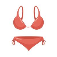 female swimsuit flat style icon vector illustration design