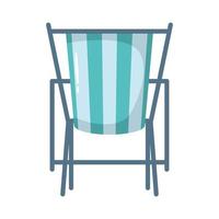 beach chair flat style icon vector