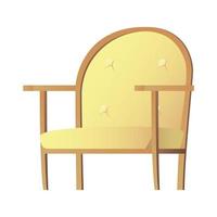 yellow sofa isolated vector illustration design