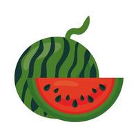 icono de comida sana de fruta de sandía fresca vector