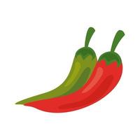 chiles verduras frescas icono de comida sana vector