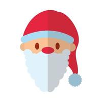 feliz navidad santa claus icono de estilo plano vector