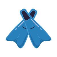 swimming fins flat style icon vector