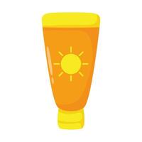 sun blocker tube flat style icon vector