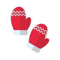 merry christmas gloves flat style icon vector