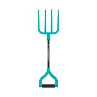 rake gardening tool flat style icon vector