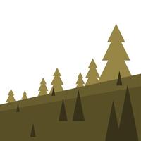 pine trees on mountain vector design