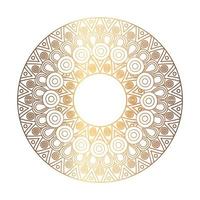 elegant ornament, round mandala in golden color vector