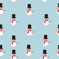 Snowman vector pattern background