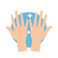 Isolated hands washing vector design