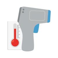 termómetro infrarrojo digital sin contacto, termómetro médico que mide la temperatura corporal, prevención de la enfermedad por coronavirus 2019 ncov vector