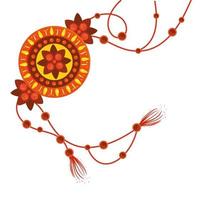 raksha bandhan, bracelet rakhi on white background vector